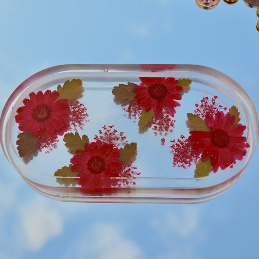 Real Flower Jewelry Holder Tray